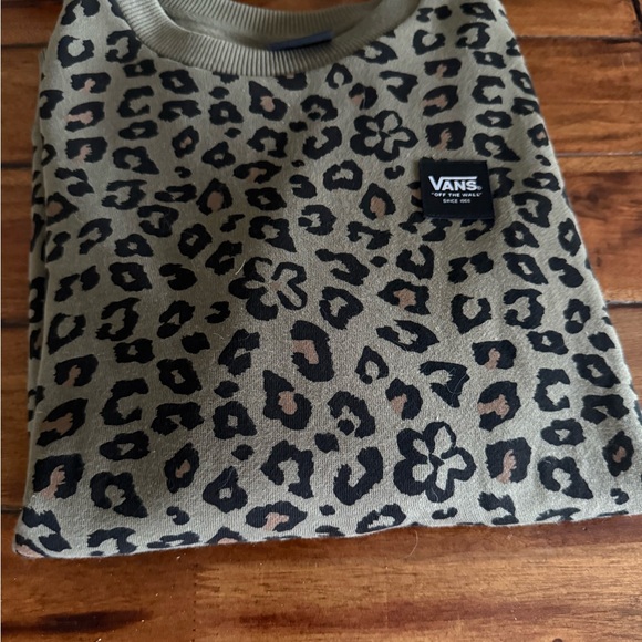 Vans leopard print olive green crewneck - Picture 5 of 5